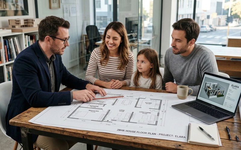 Smart 2BHK House Plan That Perfectly Fit the Client’s Budget